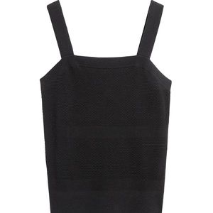 Black Banana Republic Square-Neck Sweater Tank